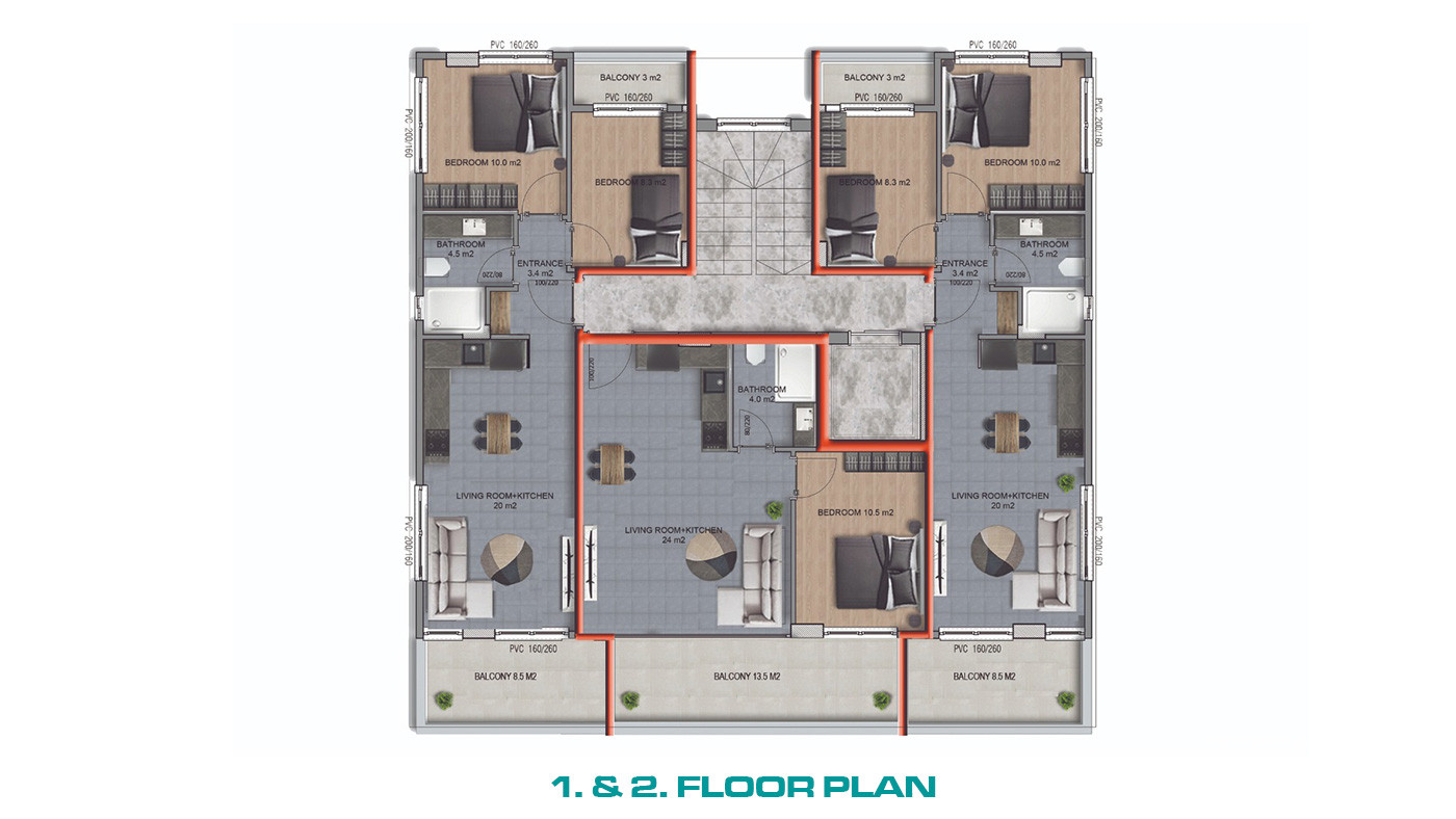 Luxury Alanya Apartments in Prime Location Near Cleopatra Beach - 73932