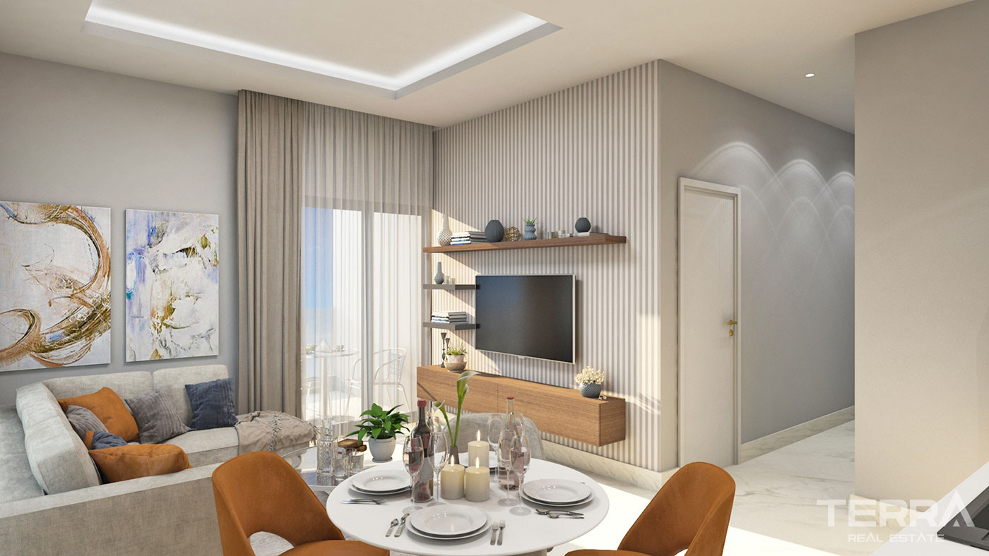 Fully Furnished New Apartments in Alanya Center 350 m from the Beach - 74091