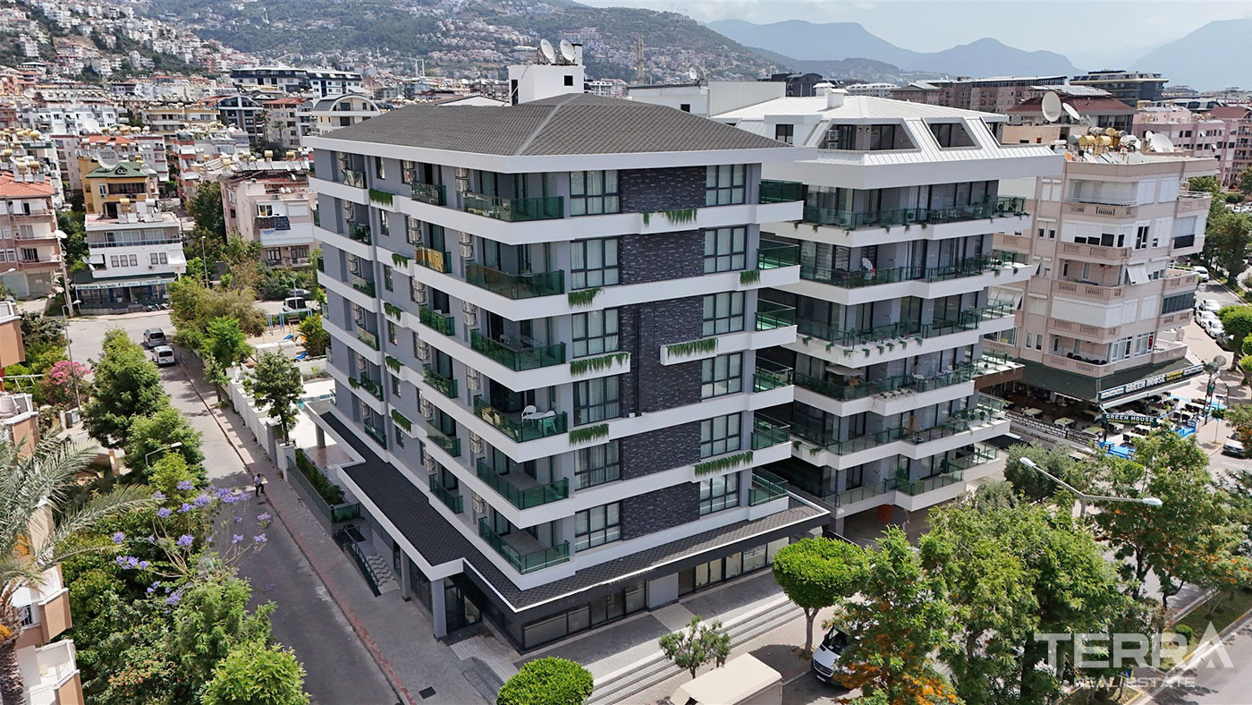 Fully Furnished New Apartments in Alanya Center 350 m from the Beach - 103844