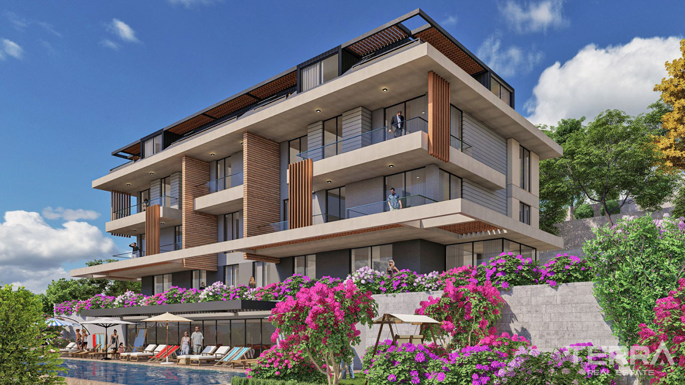 Contemporary Alanya Flats with Exquisite Panoramic City and Sea Views - 74171