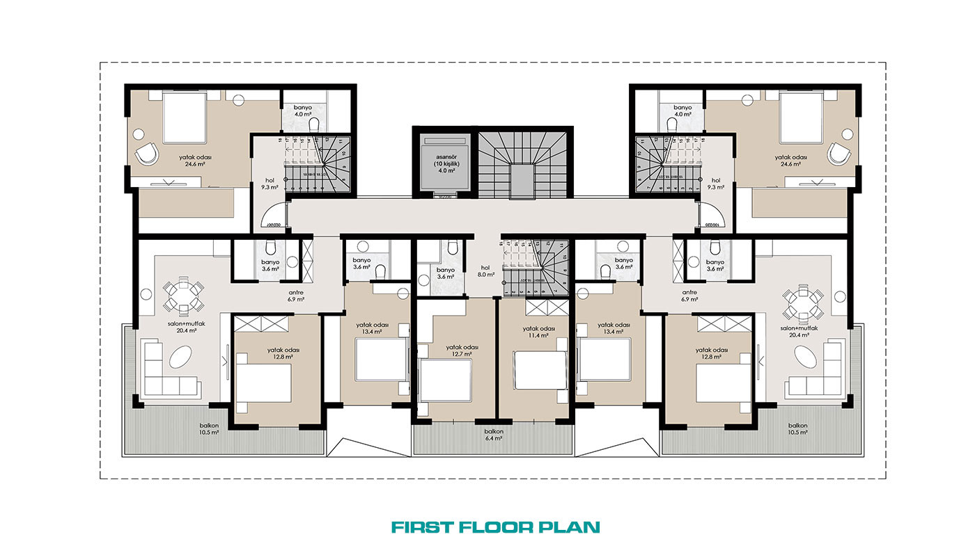 Contemporary Alanya Flats with Exquisite Panoramic City and Sea Views - 74202
