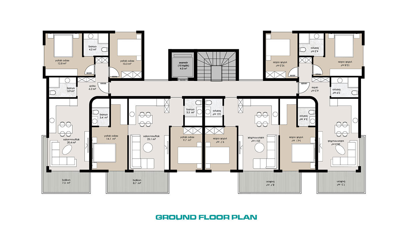 Contemporary Alanya Flats with Exquisite Panoramic City and Sea Views - 74204