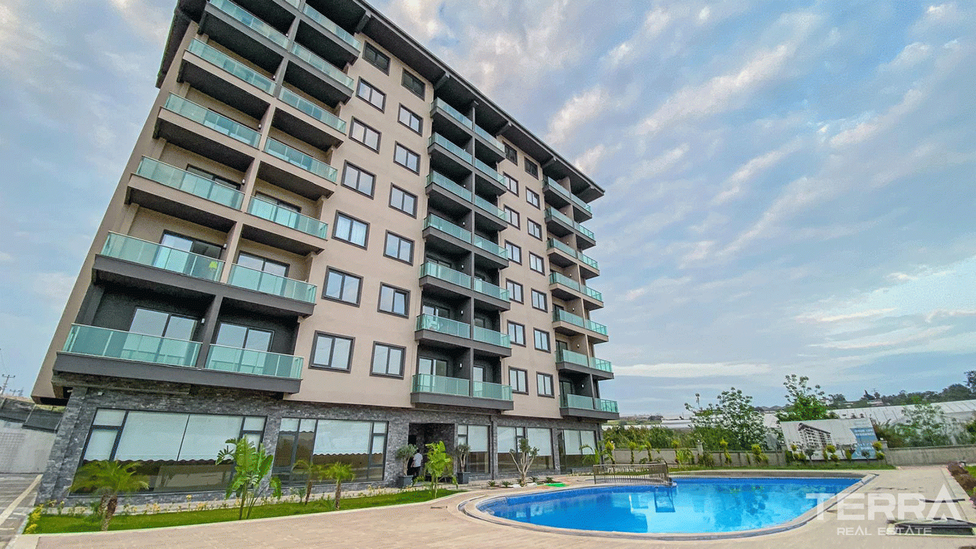 Sea View Alanya Flats 800 m from the Beach in Avsallar, Alanya, Turkey - 97613