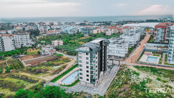 Sea View Alanya Flats 800 m from the Beach in Avsallar, Alanya, Turkey