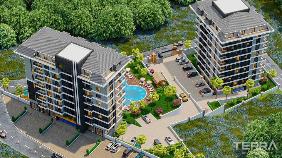 Luxury Apartments in a Peaceful Environment in Konaklı, Alanya