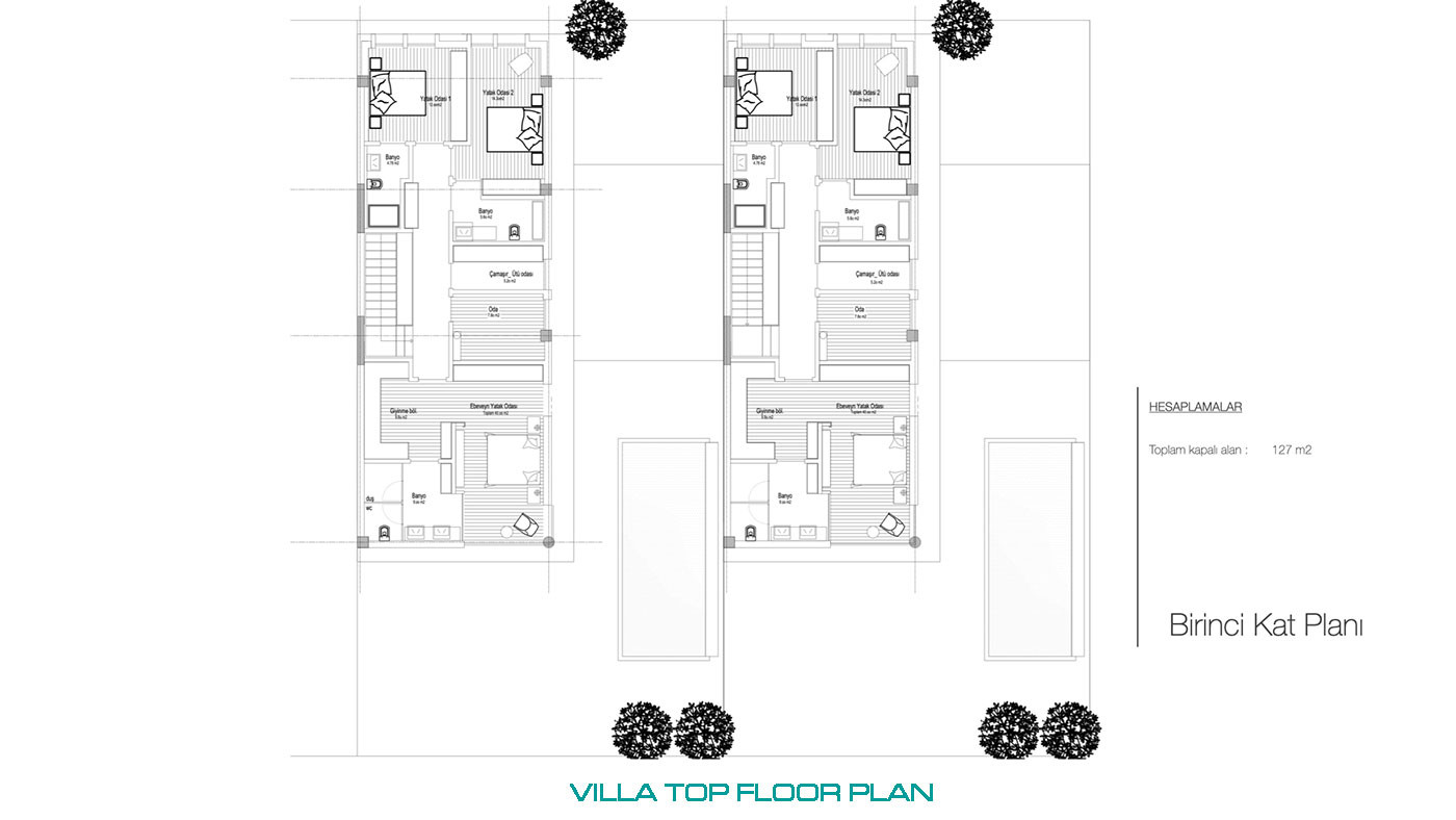 Antalya'da Güvenlikli Site İçerisinde Özel Havuzlu ve Garajlı Villalar - 74675