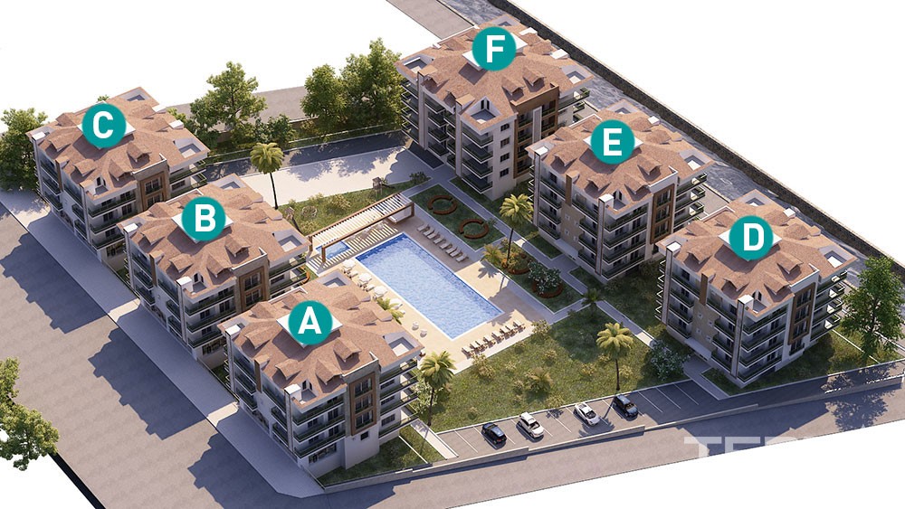 Sun Palace River – Lejligheder til salg i Alanya, Oba - 2587