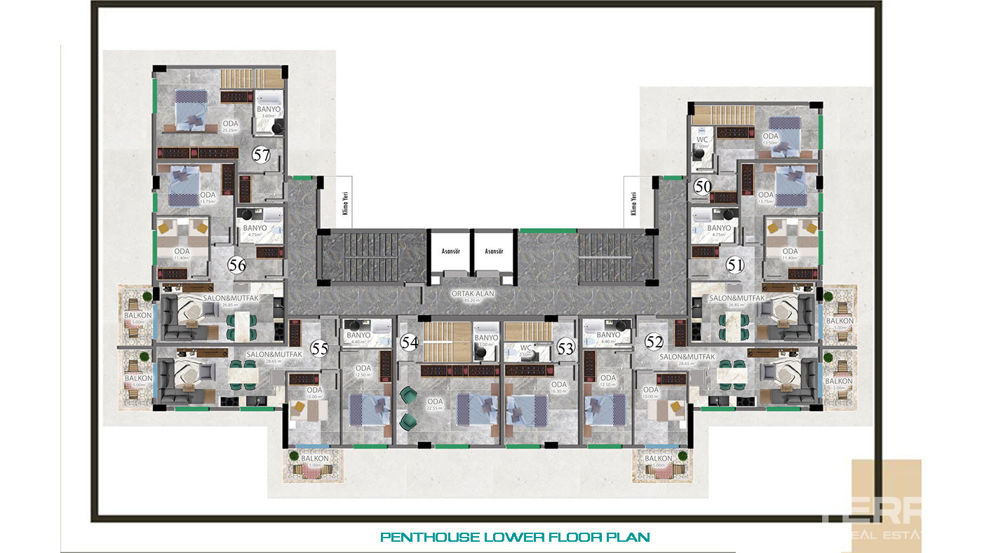 Alanya Payallar'da Doğayla İç İçe Modern ve Rahat Daireler - 75335