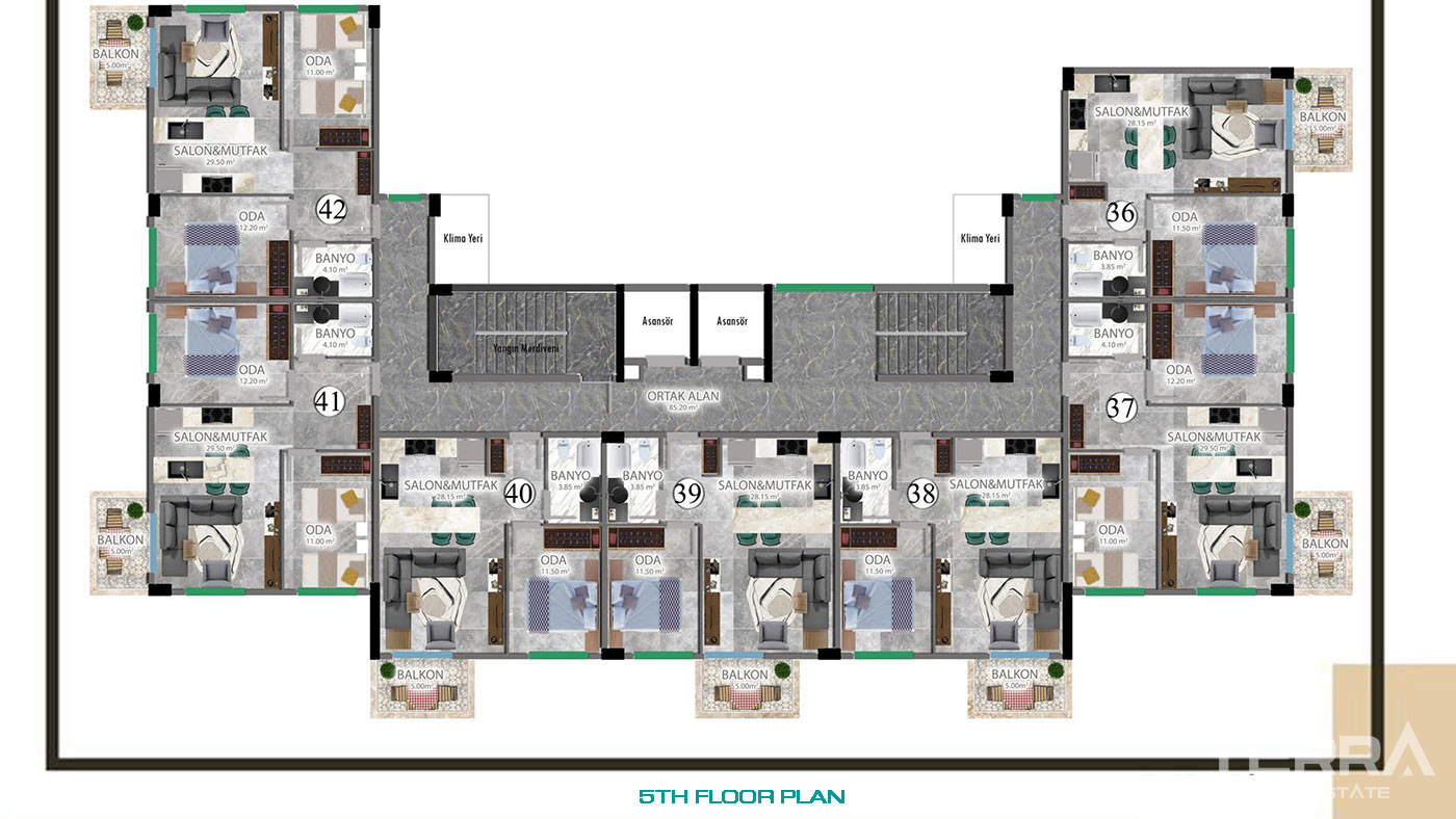 Alanya Payallar'da Doğayla İç İçe Modern ve Rahat Daireler - 75477