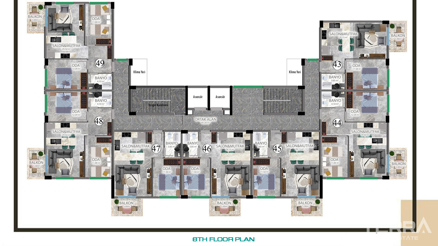 Alanya Payallar'da Doğayla İç İçe Modern ve Rahat Daireler - 75478