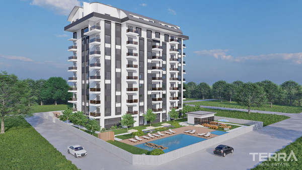 Modern and Cozy Apartments Intertwined with Nature in Alanya, Payallar