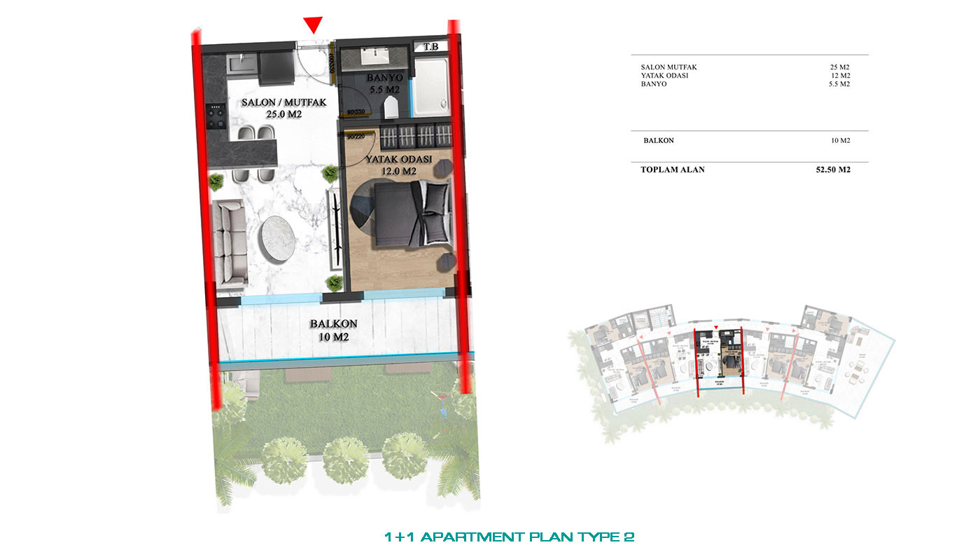 Luxury Apartments for Sale in Oba, Alanya, Turkey - 75382
