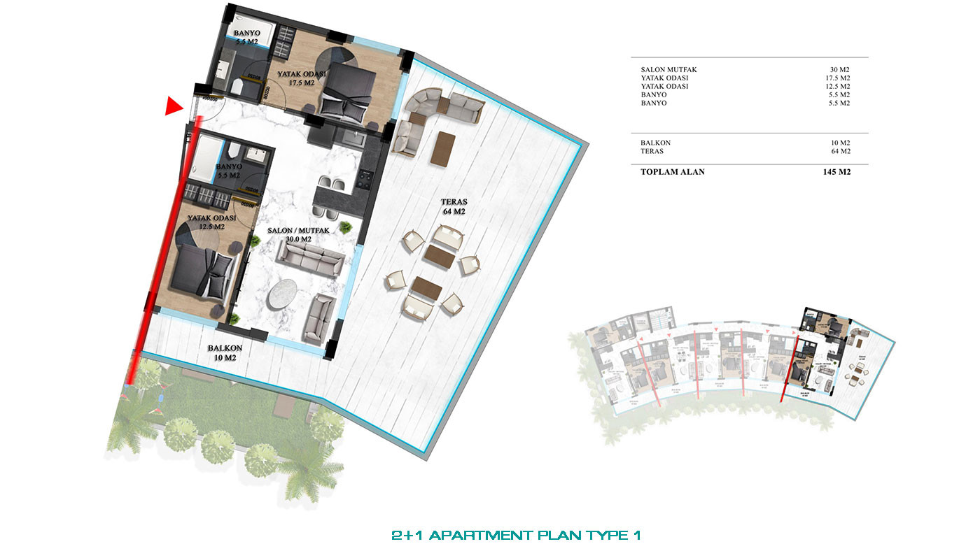 Luxury Apartments for Sale in Oba, Alanya, Turkey - 75385