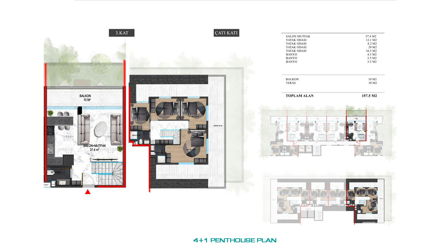 Luxury Apartments for Sale in Oba, Alanya, Turkey - 75393
