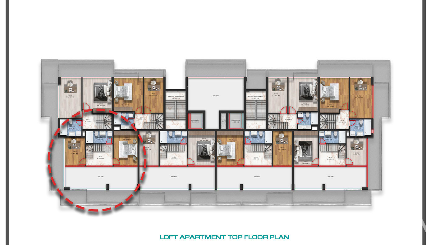 Sophisticated Luxury Flats with Modern Interior Features in Antalya - 75408