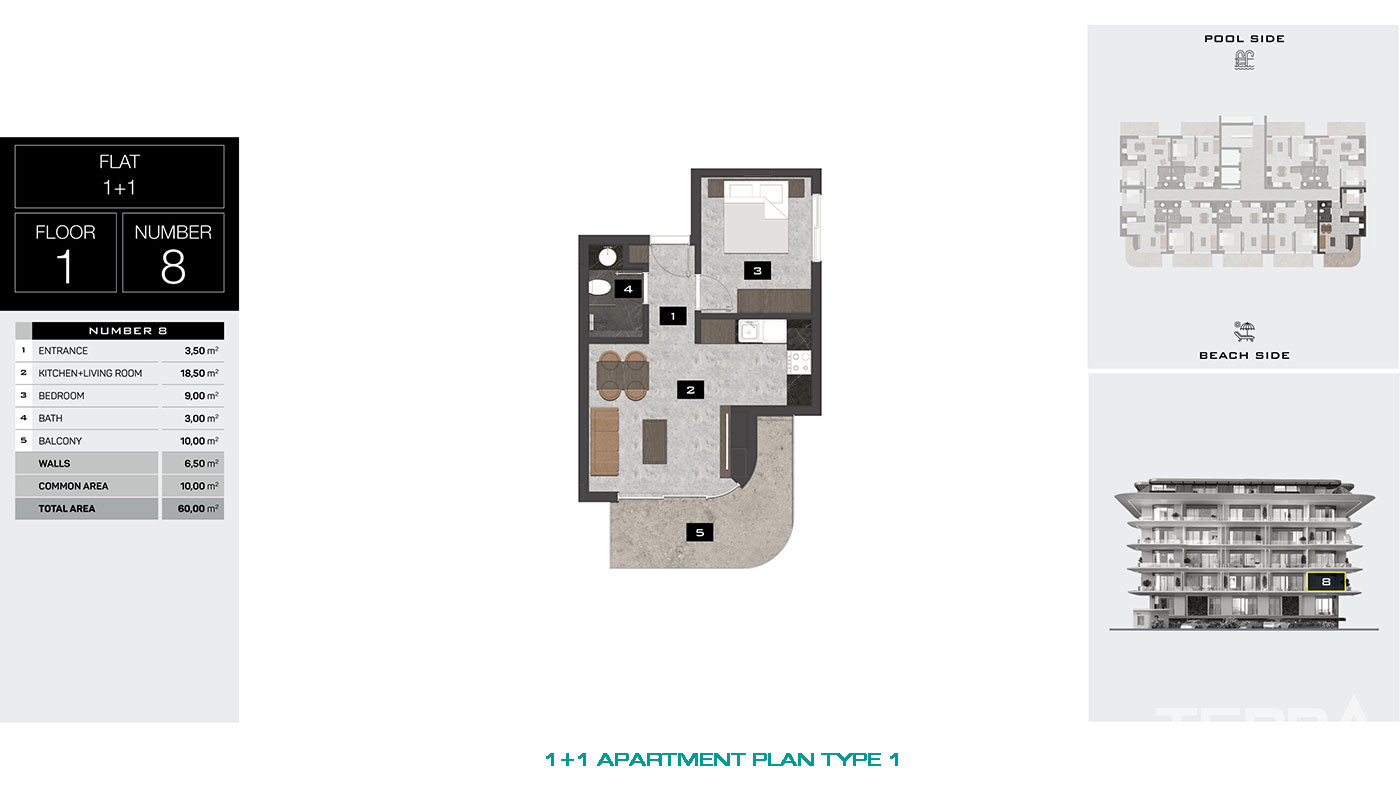 Seafront Apartments for Sale in Alanya, Kestel, Turkey - 75437