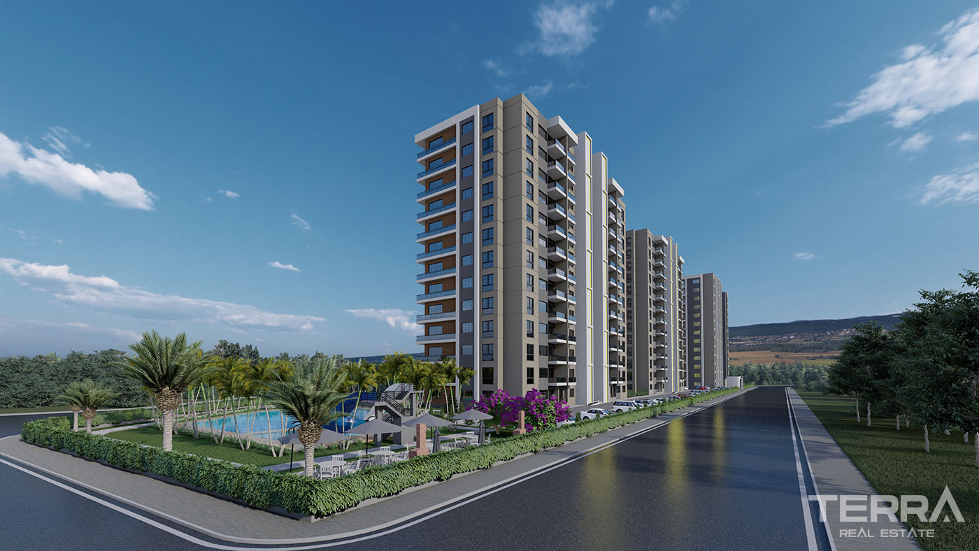 Новые квартиры с видом на море на продажу в Эрдемли, Мерсин, Турция - 75561