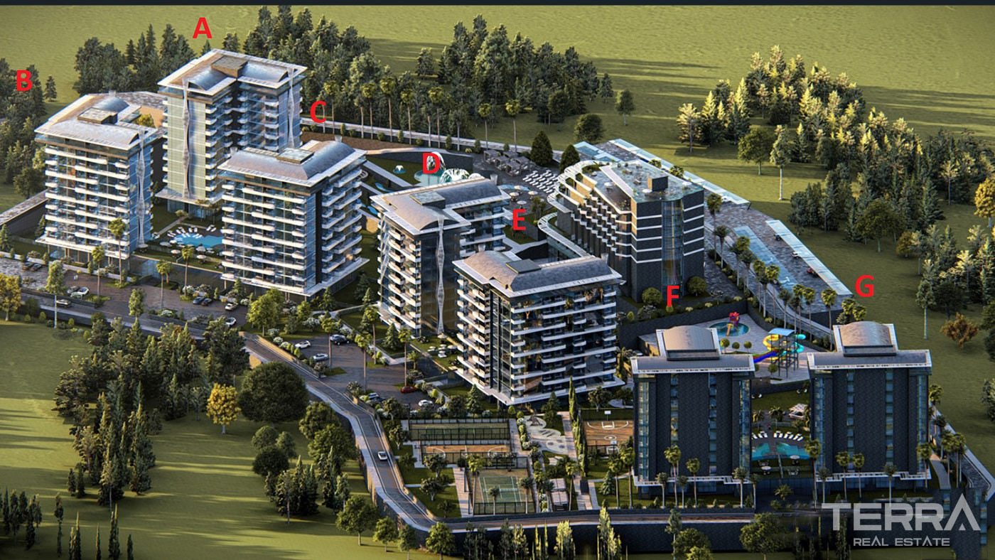 Apartments with 5-Star Hotel Facilities for Sale in Alanya, Turkey - 75639