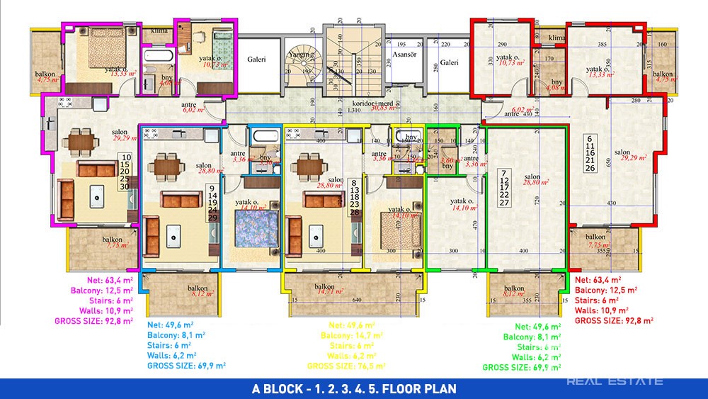 Alanya, Avsallar, Orion Garden'da Satılık Daireler - 2730