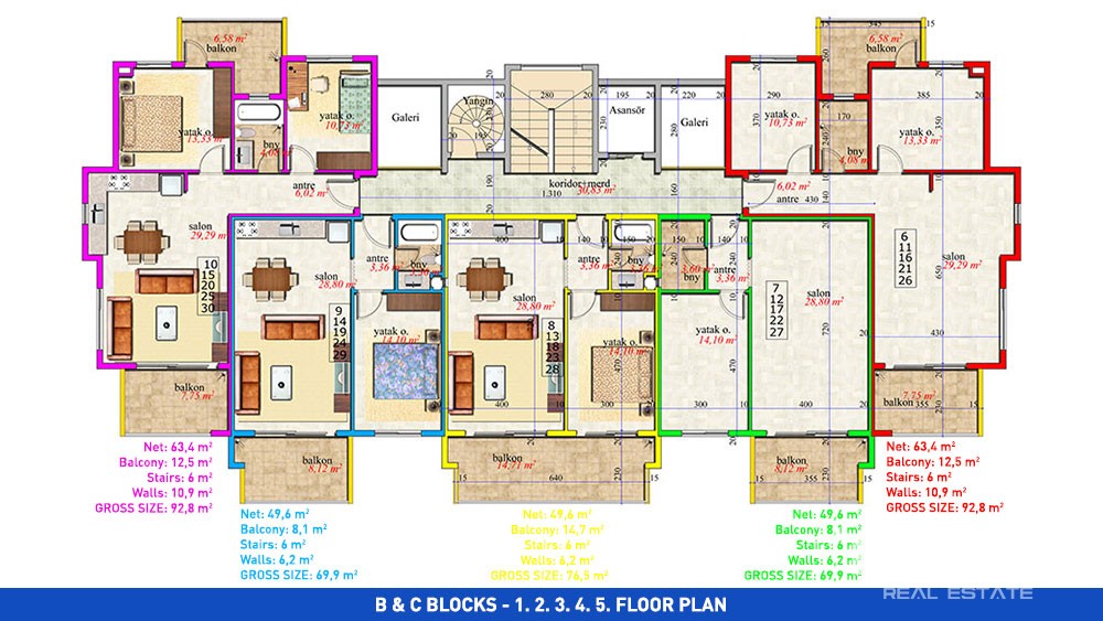 Alanya, Avsallar, Orion Garden'da Satılık Daireler - 2734