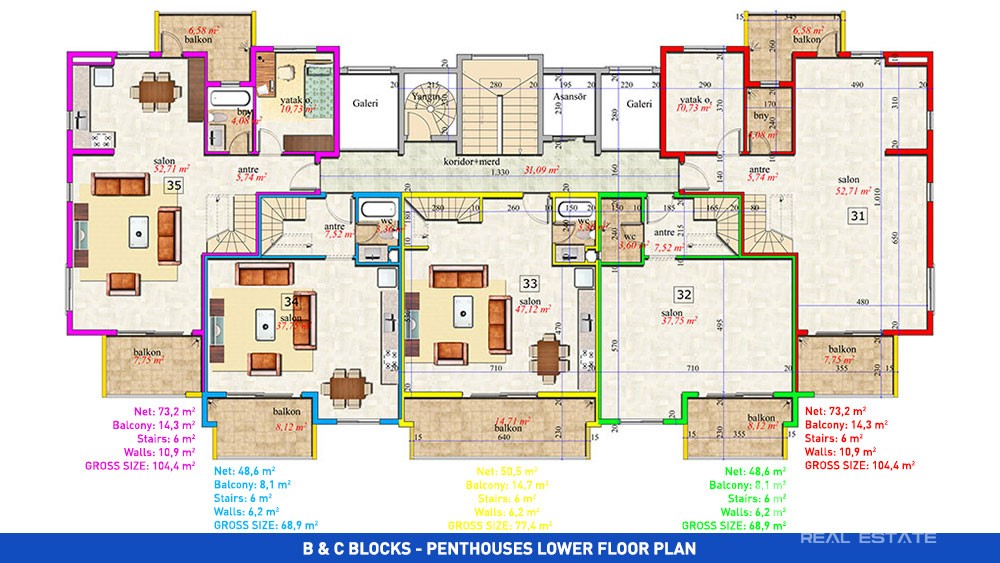 Alanya, Avsallar, Orion Garden'da Satılık Daireler - 2736