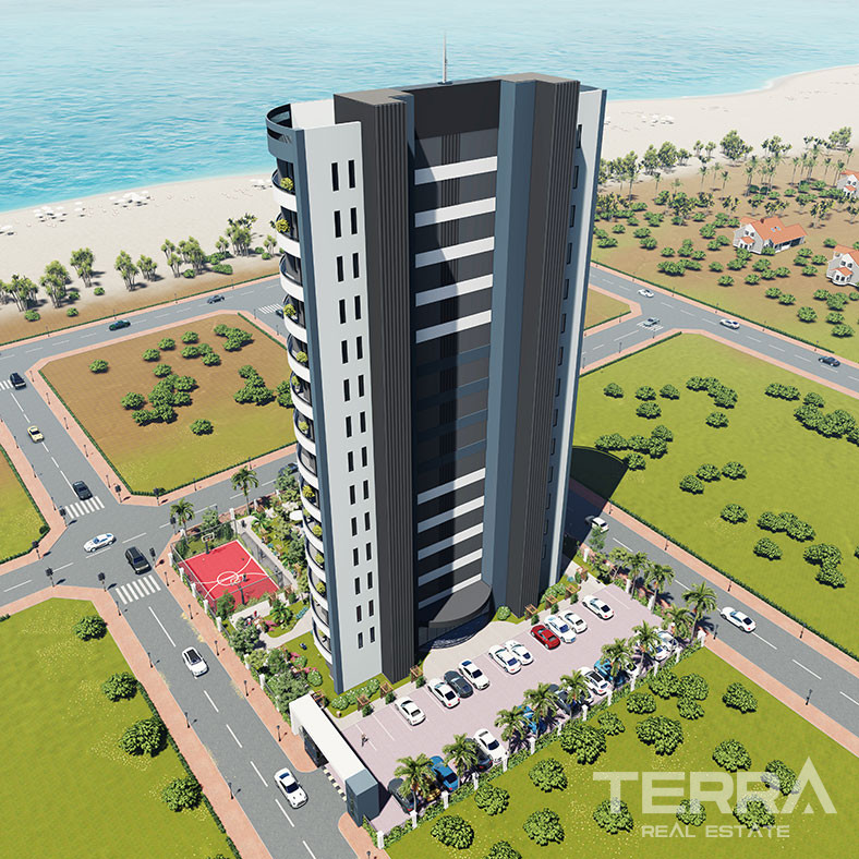 Modernly Designed 1+1 Apartments with Sea View in Mersin, Erdemli - 75896