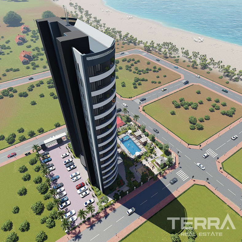 Modernly Designed 1+1 Apartments with Sea View in Mersin, Erdemli - 75898