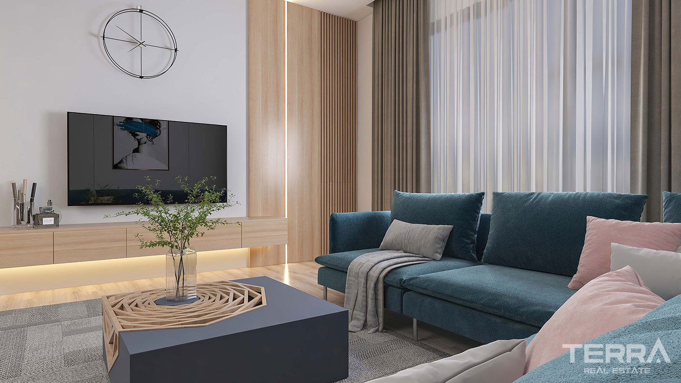 Modernly Designed 1+1 Apartments with Sea View in Mersin, Erdemli - 75901
