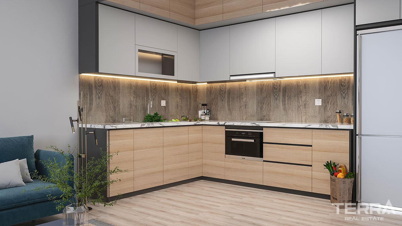 Modernly Designed 1+1 Apartments with Sea View in Mersin, Erdemli - 75904