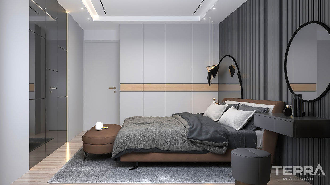 Modernly Designed 1+1 Apartments with Sea View in Mersin, Erdemli - 75906