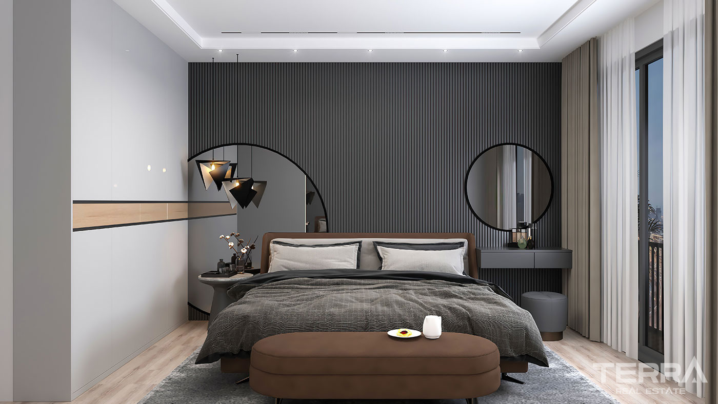 Modernly Designed 1+1 Apartments with Sea View in Mersin, Erdemli - 75907