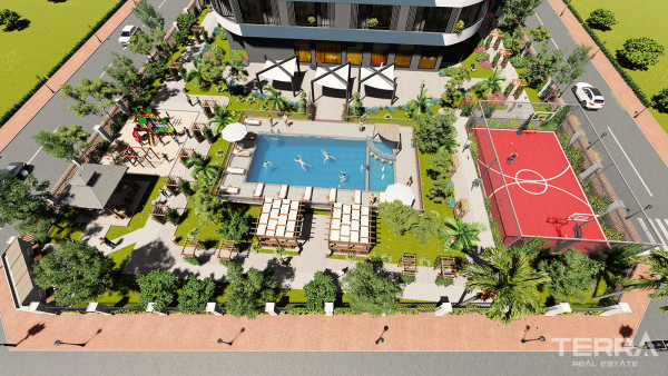 Modernly Designed 1+1 Apartments with Sea View in Mersin, Erdemli