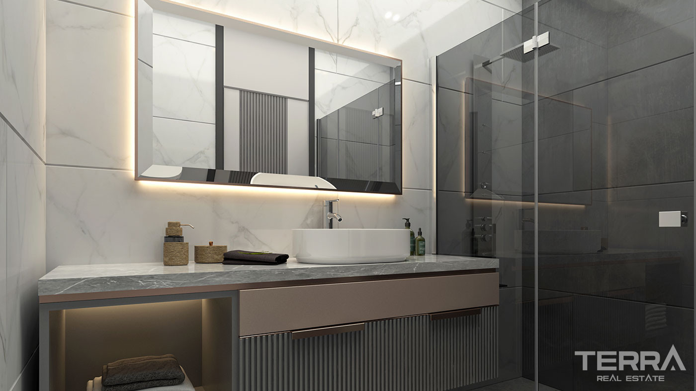 Luxury Flats Close to the Sea and City Center in Mersin, Mezitli - 75925