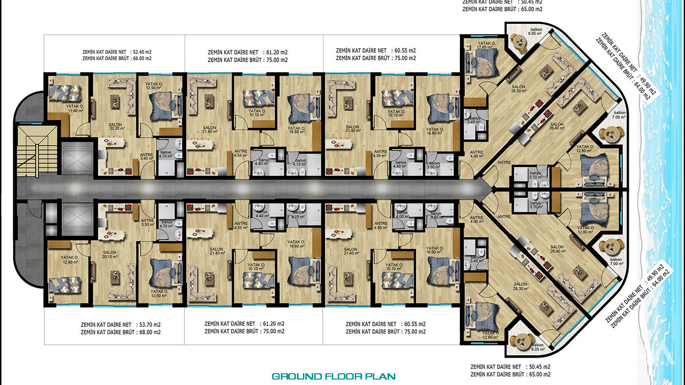 Seafront Apartments in an Ultra-Lux Complex in Erdemli, Mersin - 75970
