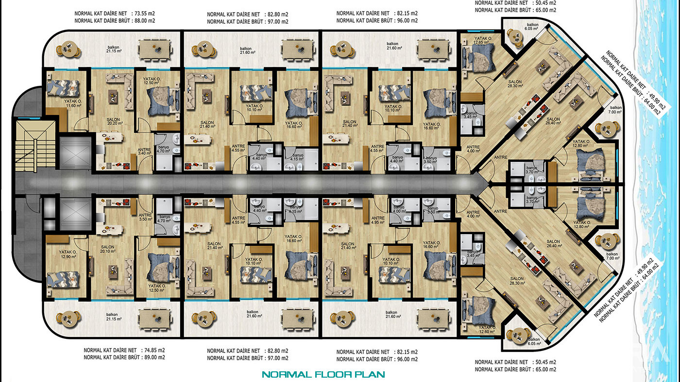 Seafront Apartments in an Ultra-Lux Complex in Erdemli, Mersin - 75972