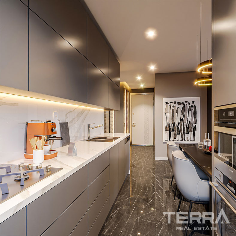 Mersin Apartments mit Meerblick in der Nähe des Stadtzentrums und des Meeres in Mezitli - 75952
