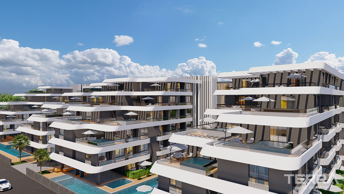 Smartly Designed Luxury Flats in Antalya with Private Beach - 75987