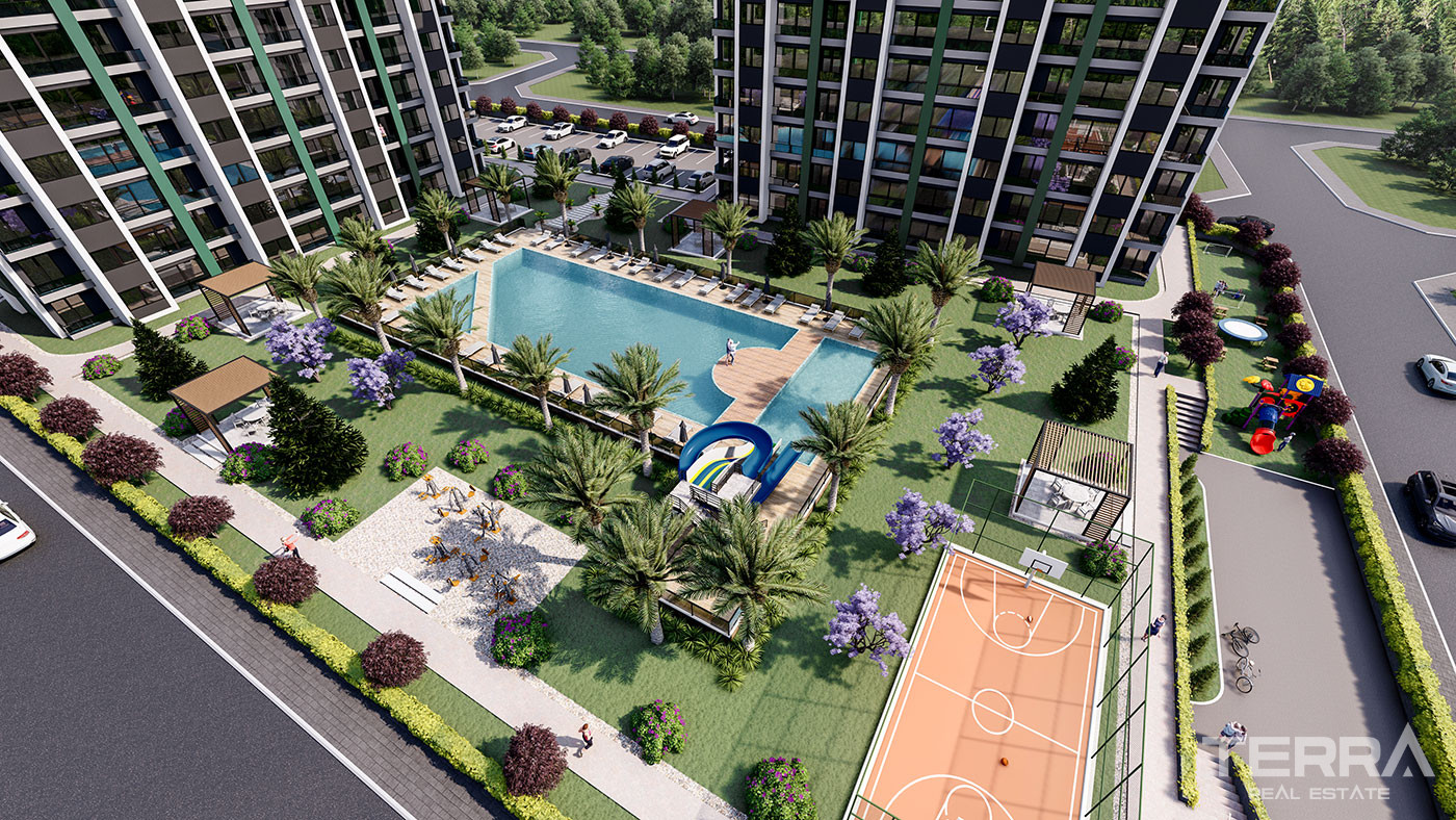 Luxurious Mersin Apartments in Mezitli Offering Many Social Facilities - 76072