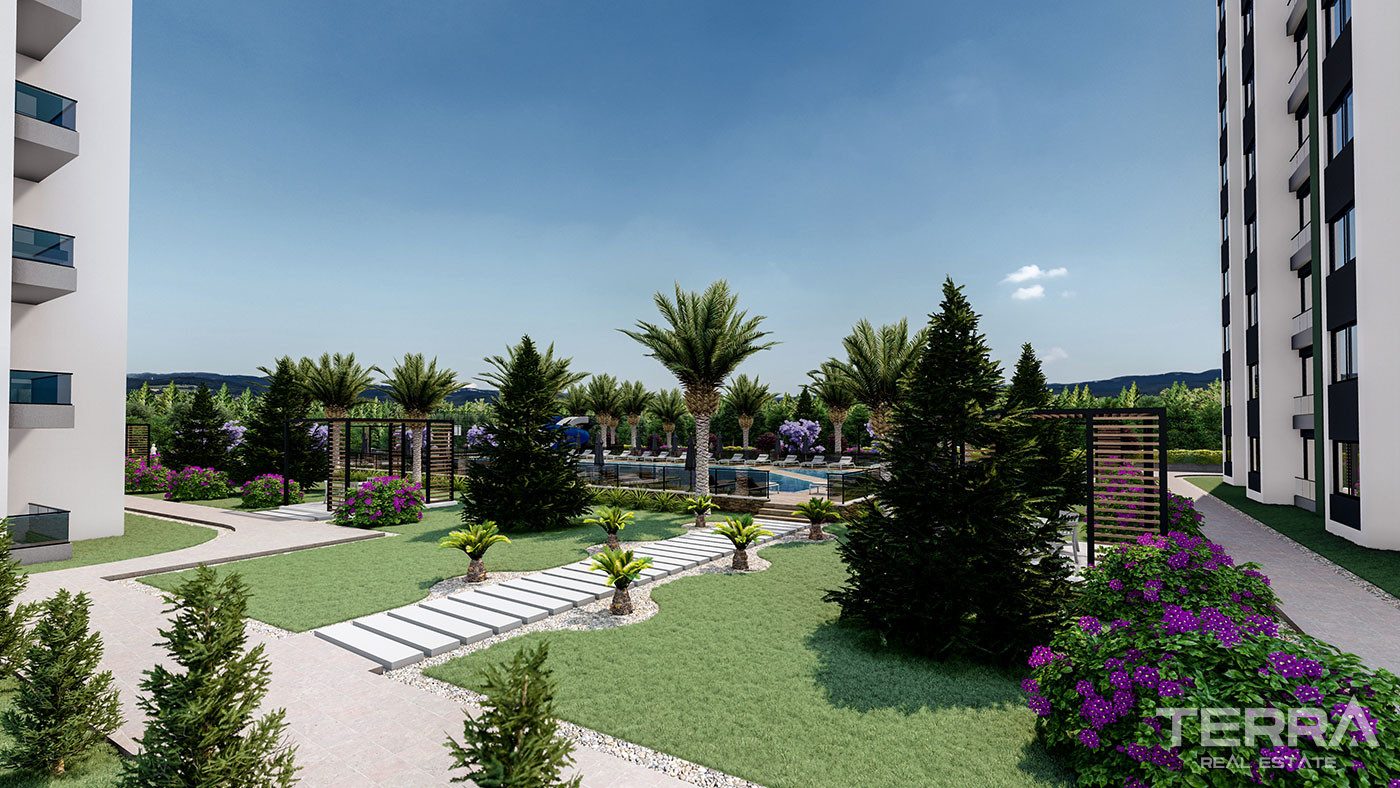 Luxurious Mersin Apartments in Mezitli Offering Many Social Facilities - 76074