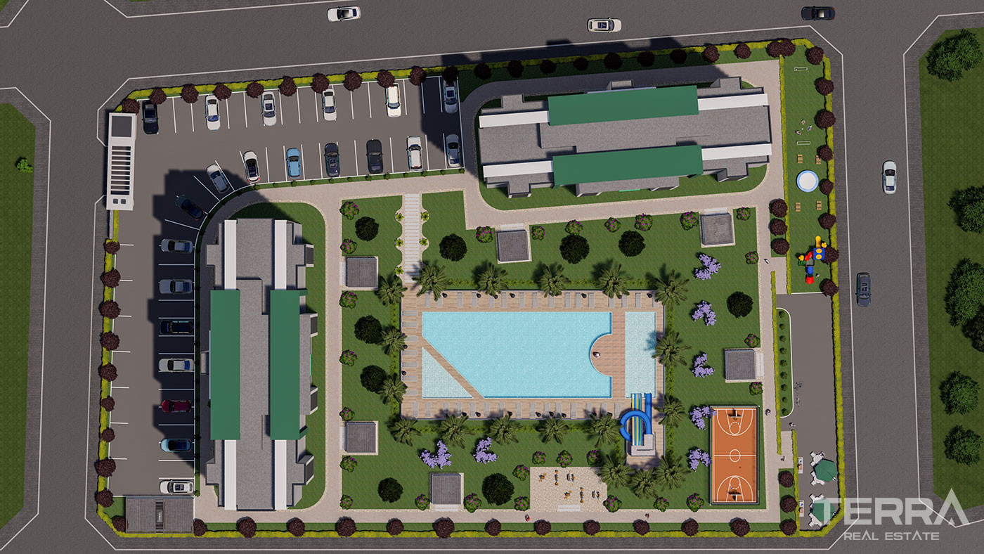 Luxurious Mersin Apartments in Mezitli Offering Many Social Facilities - 76075