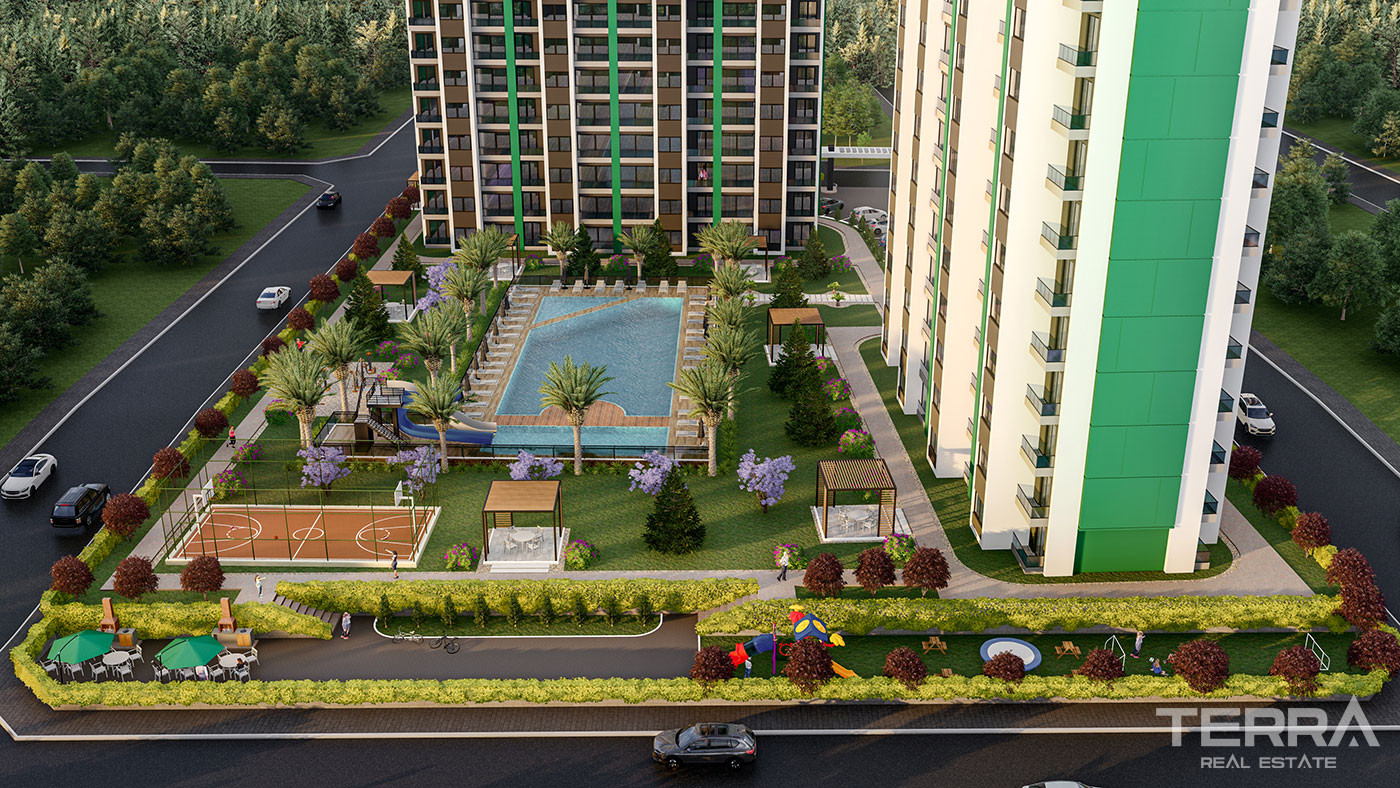 Luxurious Mersin Apartments in Mezitli Offering Many Social Facilities - 76076