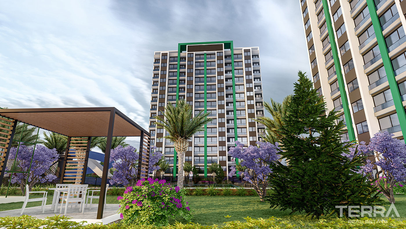 Luxurious Mersin Apartments in Mezitli Offering Many Social Facilities - 76077