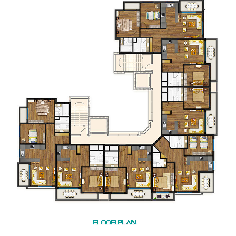 Luxurious Mersin Apartments in Mezitli Offering Many Social Facilities - 76084