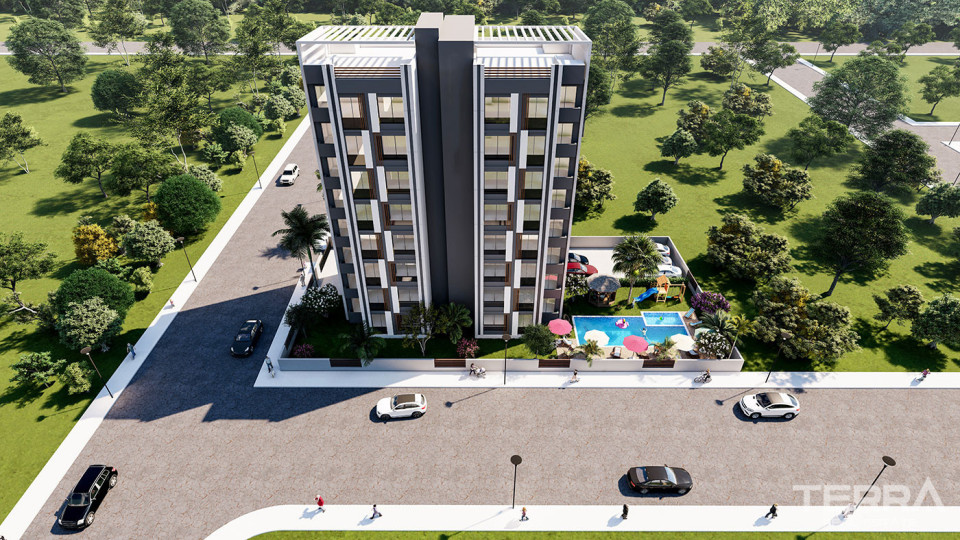 Luxury Design Apartments in Mersin, Mezitli with Sea View