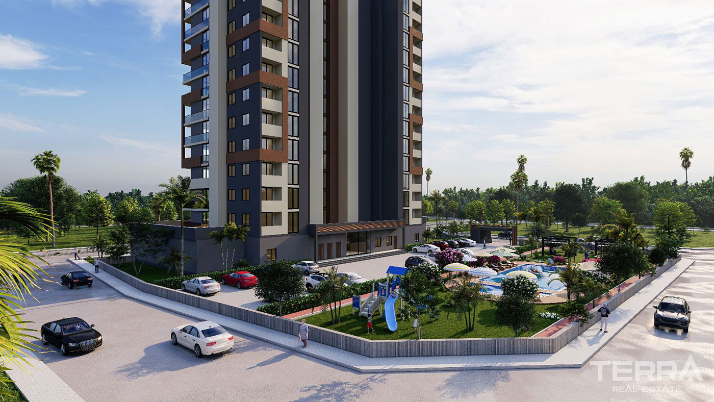 Sea View Apartments in Mersin Mezitli with High Quality Materials - 76221