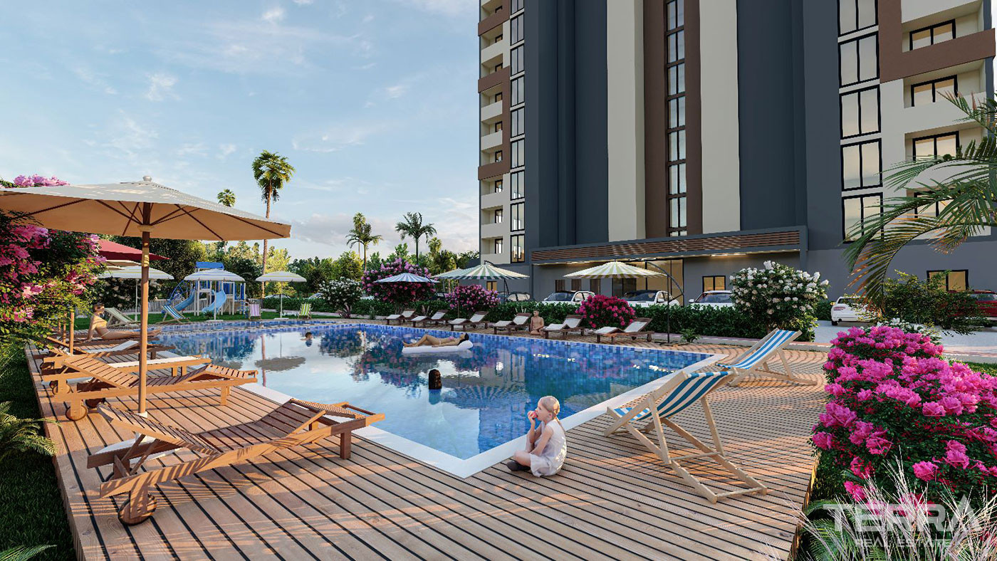 Sea View Apartments in Mersin Mezitli with High Quality Materials - 76222
