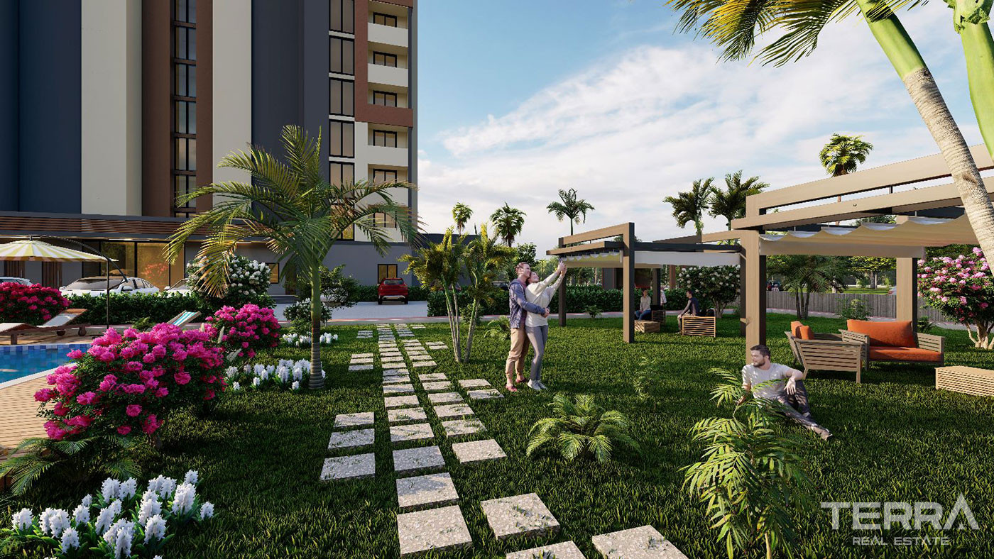 Sea View Apartments in Mersin Mezitli with High Quality Materials - 76224