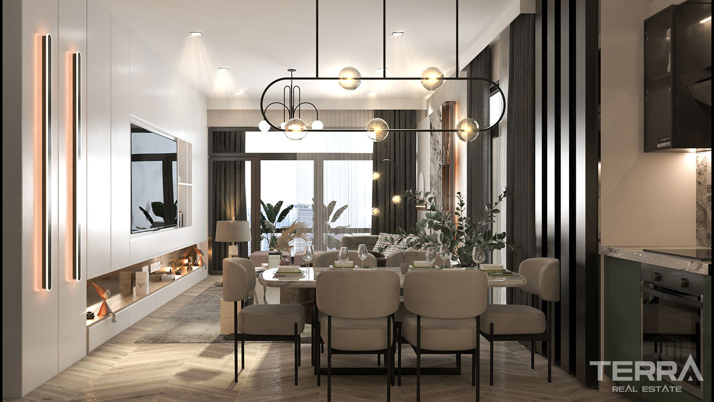 Sea View Apartments in Mersin Mezitli with High Quality Materials - 76225