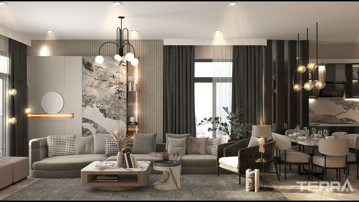 Sea View Apartments in Mersin Mezitli with High Quality Materials - 76226