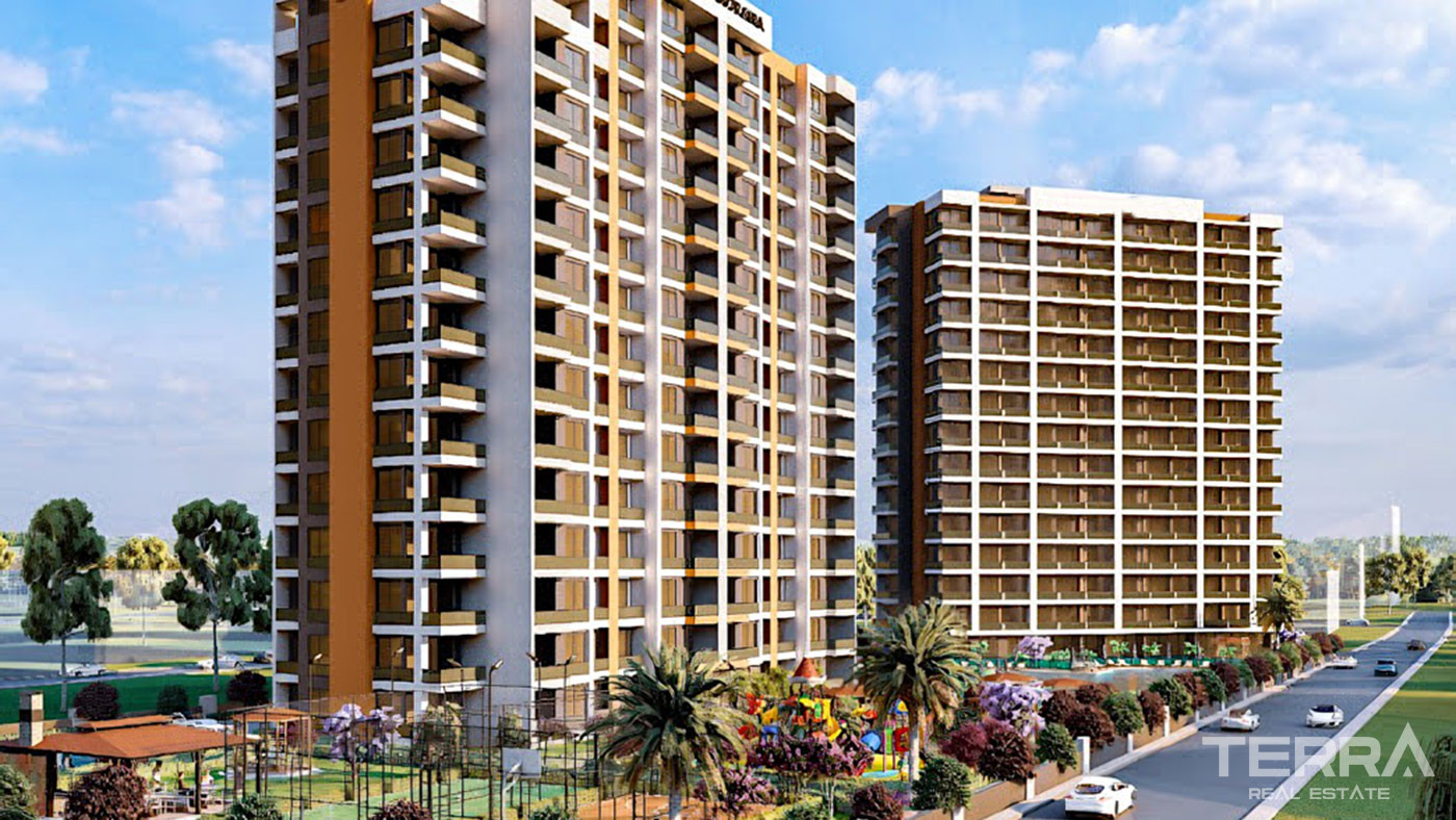 Sea View Apartments in Mersin, Mezitli with Various Social Facilities - 76385